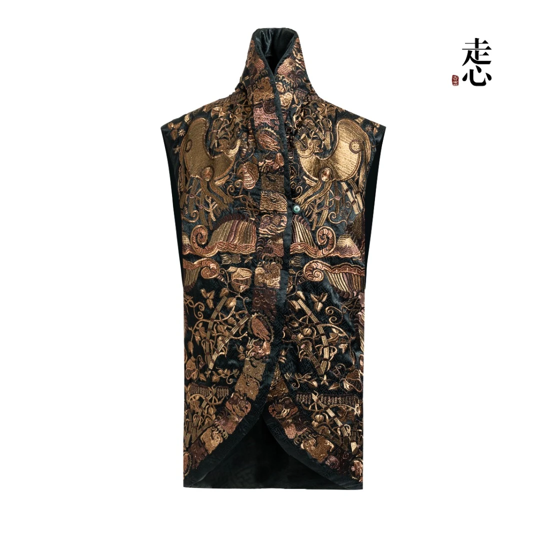 【走心非遗】12生肖墨绿金 羽绒马甲24Z38301