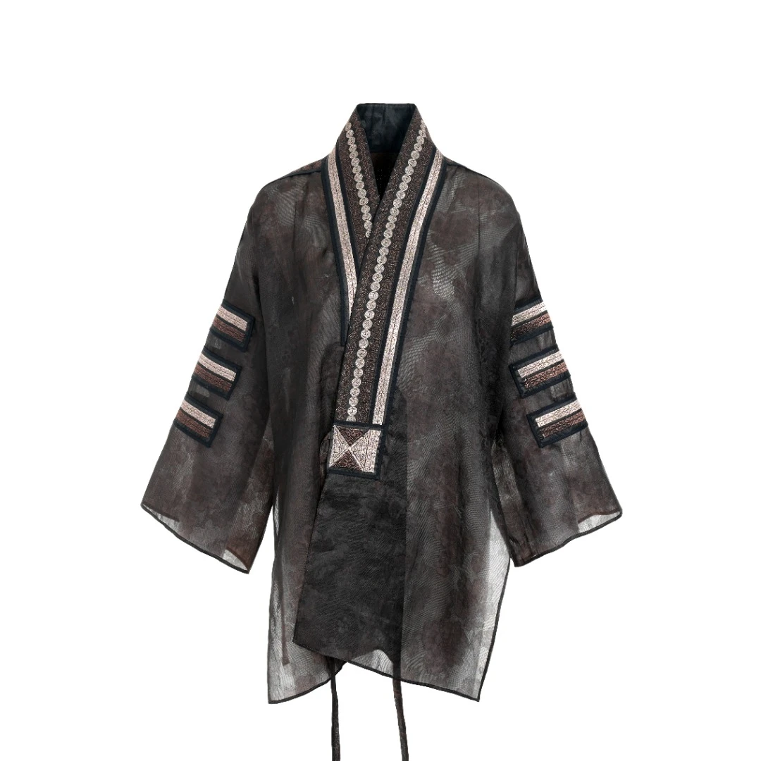 【香云走心】短款袈裟上衣24ZM041时尚夏季中国风中式复古春夏苗绣