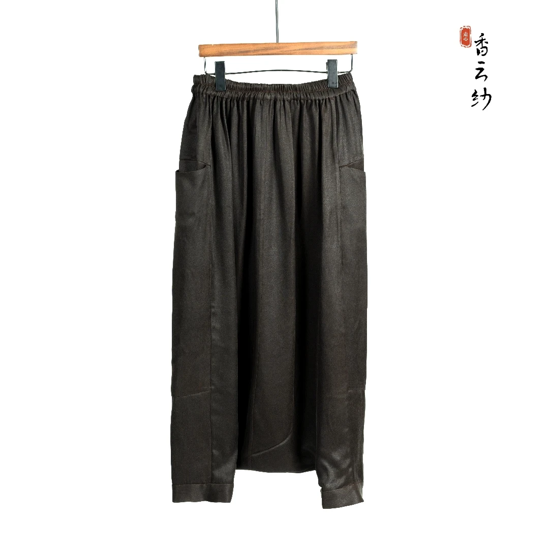 ❤❤【走心香云纱】23ZWF069夏季休闲秋季时尚中式秋冬原创桑蚕丝高档