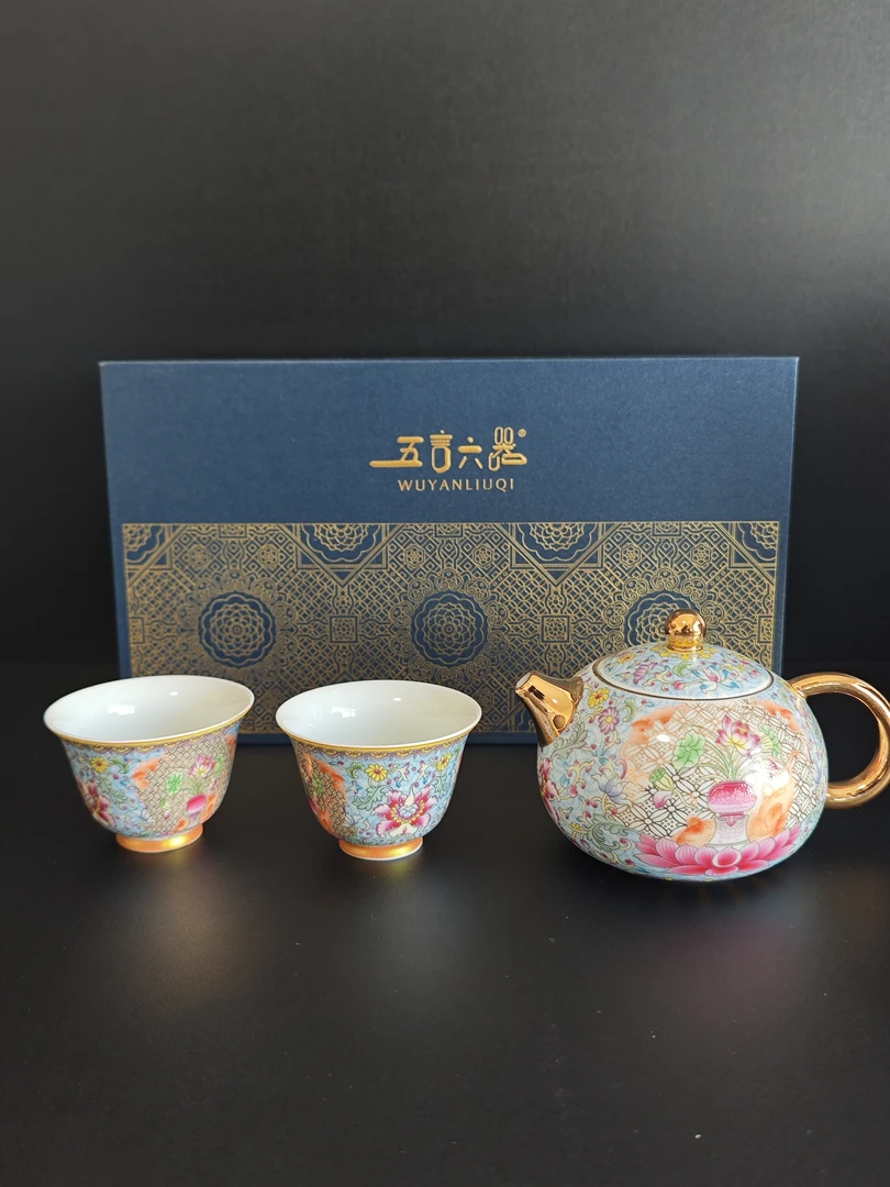 锦绣祥和--一壶二杯 WY-149 礼盒装复古创意精致欧式高档陶瓷