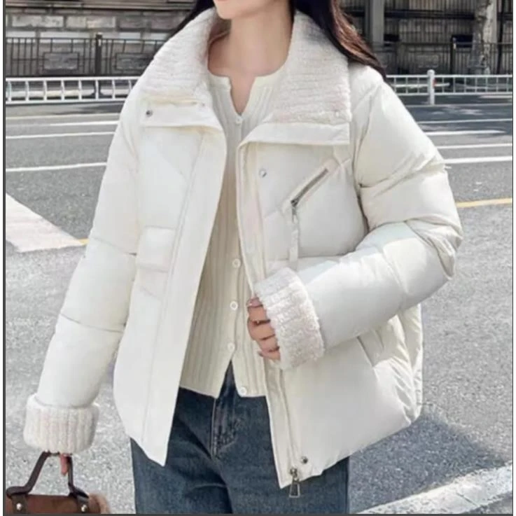 Y171时尚百搭冬季宽松加厚保暖立领羽绒服