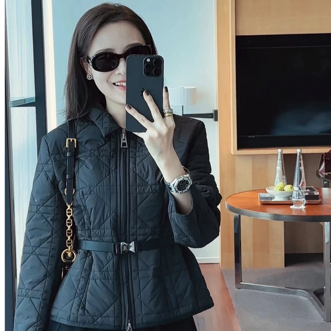 【清】【米卡私服】短款菱格精致棉服