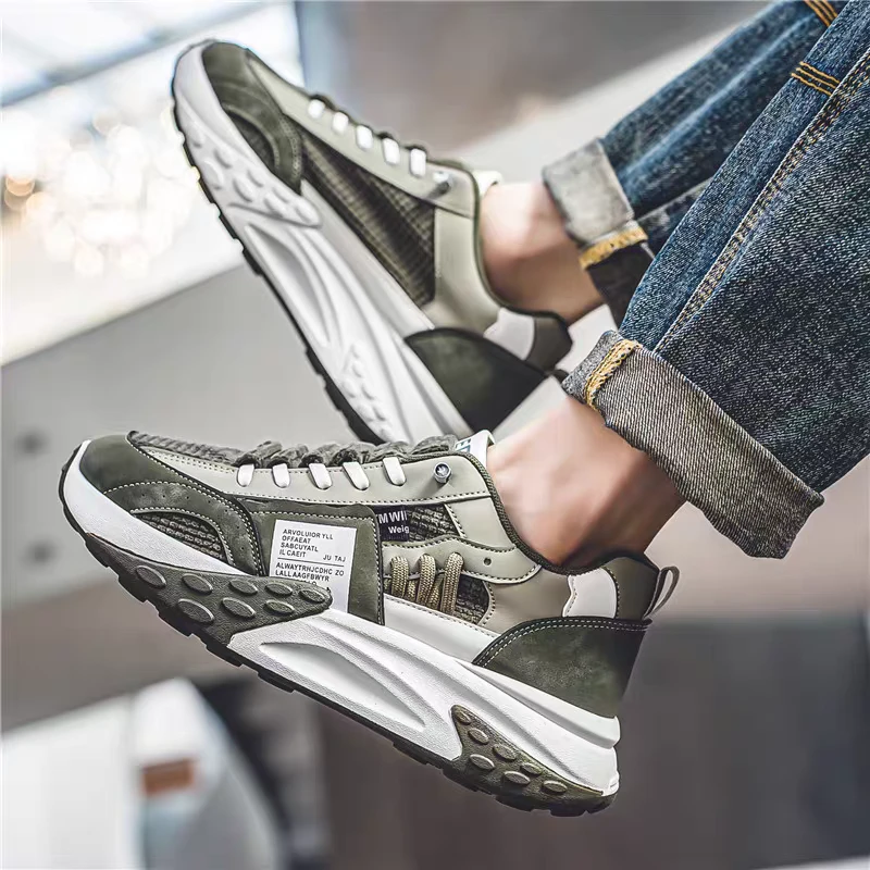 老陈男鞋男士时尚休闲百搭透气潮流潮鞋厚底跑步5102