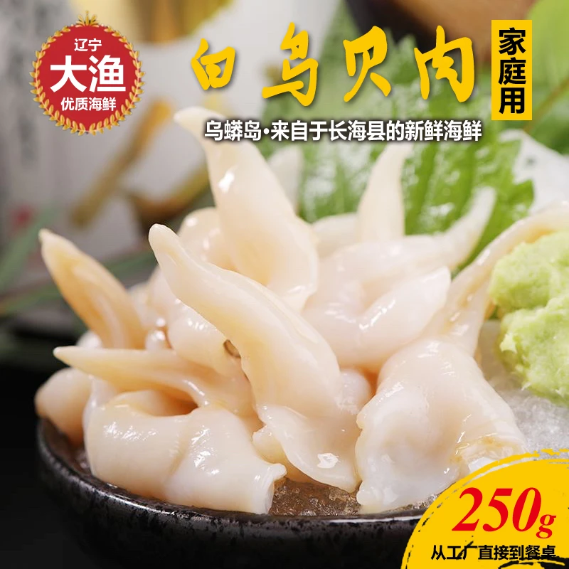 鸟贝肉去壳去脏新鲜冷冻海捕肉质鲜活精选美味特大号速冻新鲜白鸟