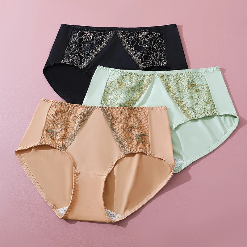 【伯爵夫人】配套内裤高腰透气底裤 女士蕾丝舒适三角裤性感短裤