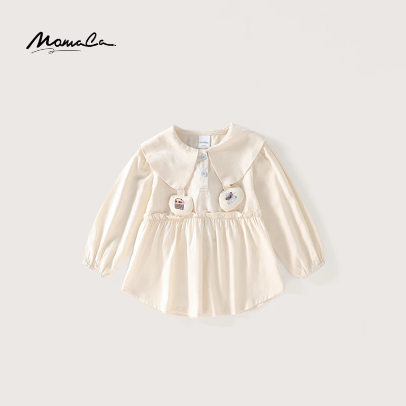 MOMOCO秋季新款女童时尚设计感衬衫75730234009
