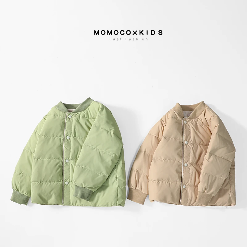 MOMOCO2023纯色童装冬季羽绒服轻薄保暖洋气时尚百搭76430103201