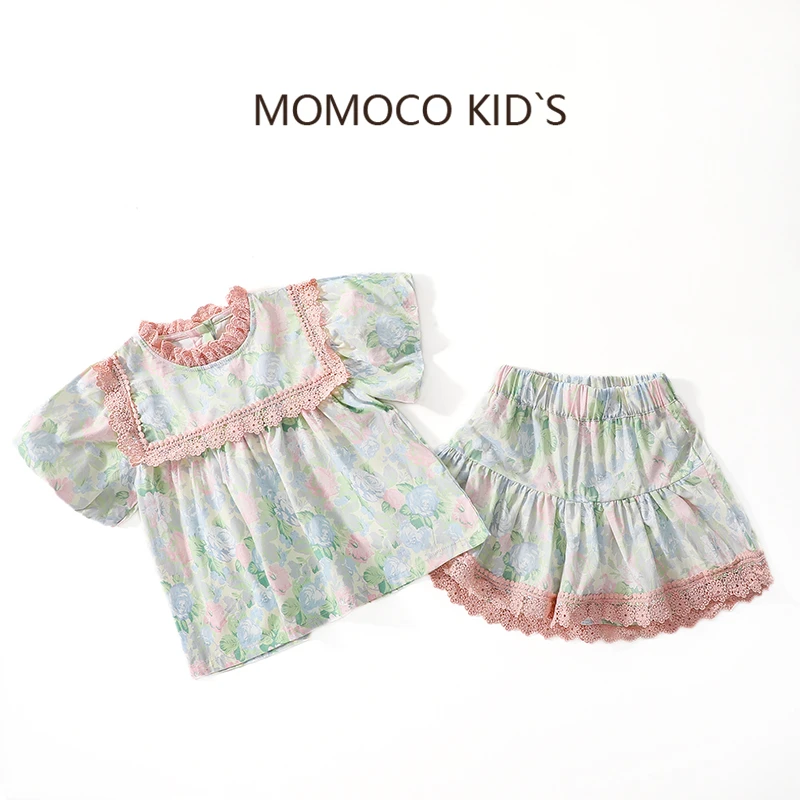 MOMOCO儿童碎花女童洋气夏季韩版甜美可爱套装75630580009
