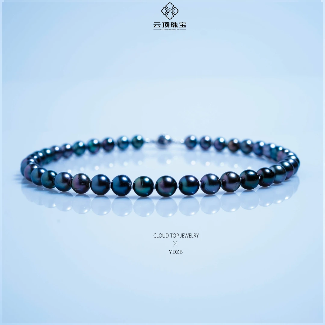 【王总专属福利】时尚经典大溪地珍珠全珠链黑珍珠8-11mm.