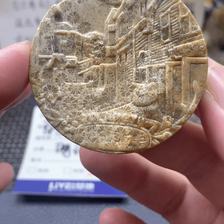 硅化珊瑚（珊瑚玉）颈饰未镶嵌