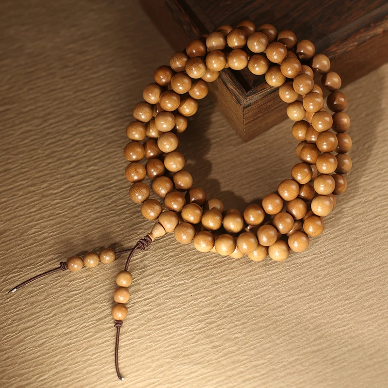 【小冠】老山檀8mm± 108子 天然原料雕刻工艺