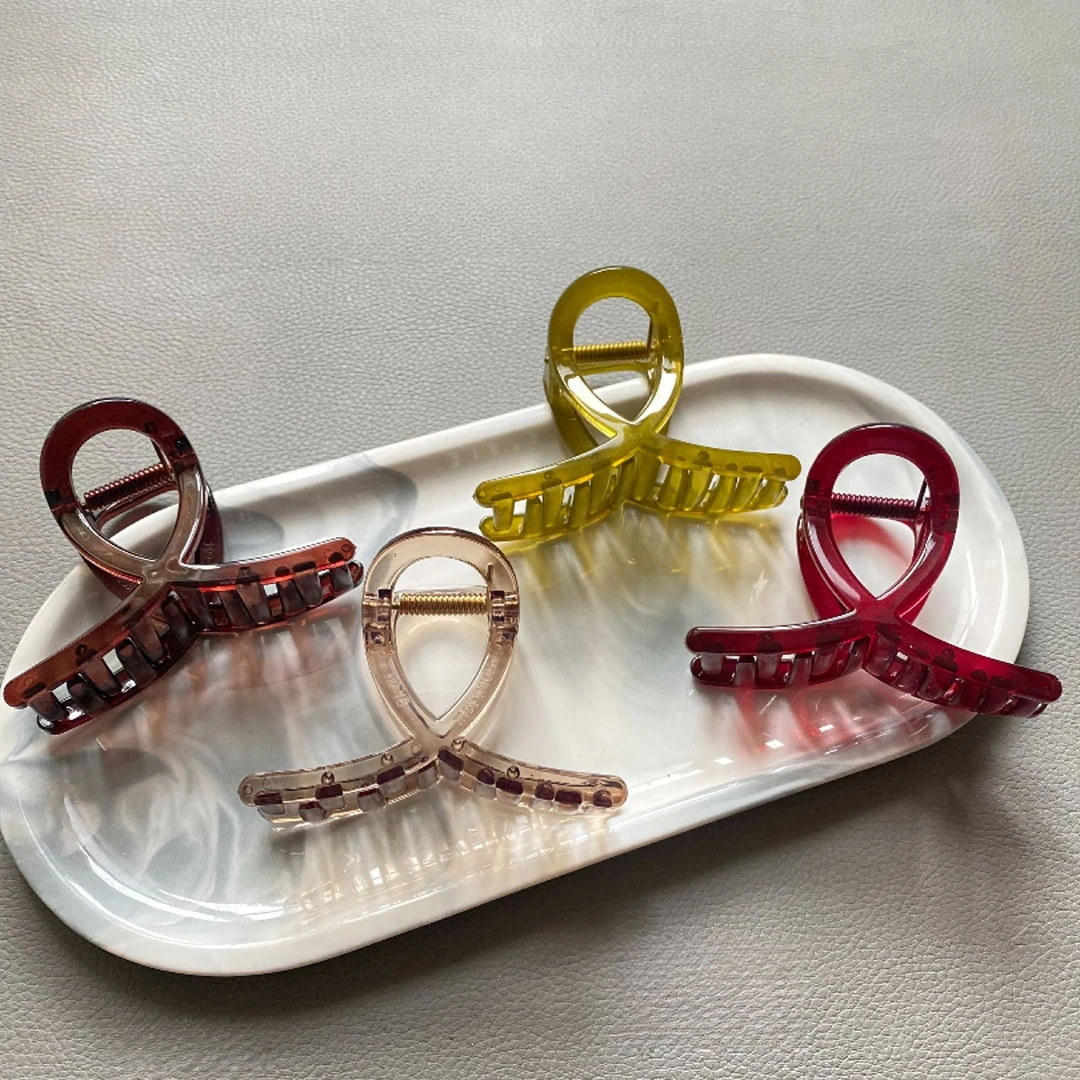 韩国东大门简约中号抓夹鲨鱼夹高级盘发发夹抓夹发抓网红爆款 ins