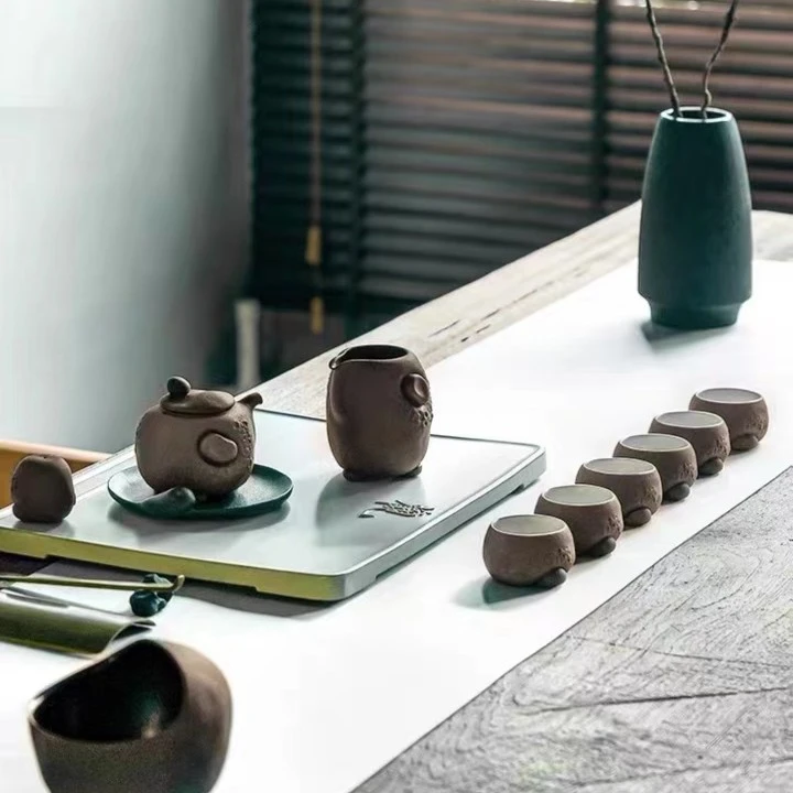 EDENUS/万仟堂天外飞石·陶瓷功夫家用商务送礼茶器套装成套茶具