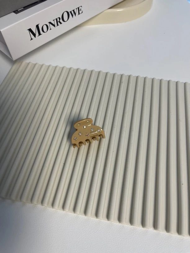 【A102】韩国气质满天星水钻醋酸超小号半圆抓夹公主夹侧边刘海夹