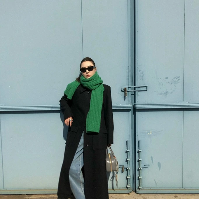 ACSENSE 温暖感羊驼羊毛暖fufu围巾5色