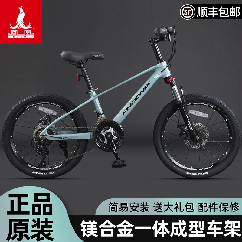 Phoenix/凤凰山地自行车青少年学生车镁合金变速碟刹减震越野赛车