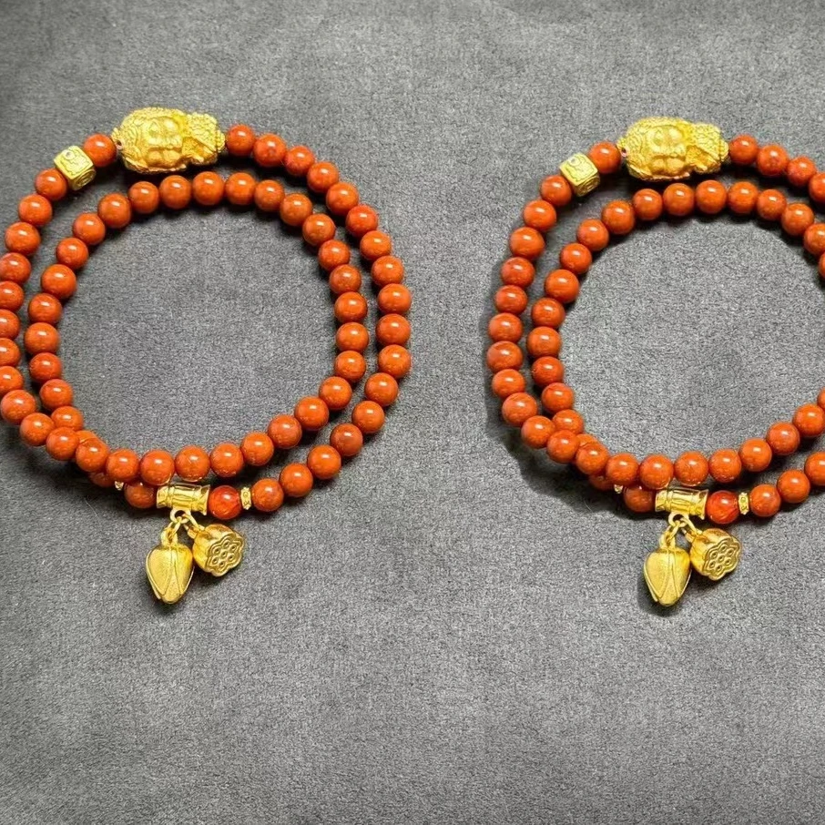 【双世欢】 南红双圈手链 多样性发货@只发一件