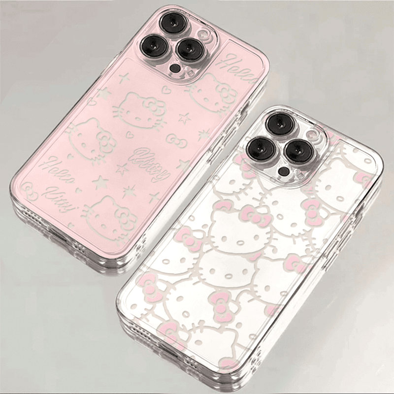 ins粉底星星KT猫适用iphone15/13苹果14pro手机壳华为viv小米oppo
