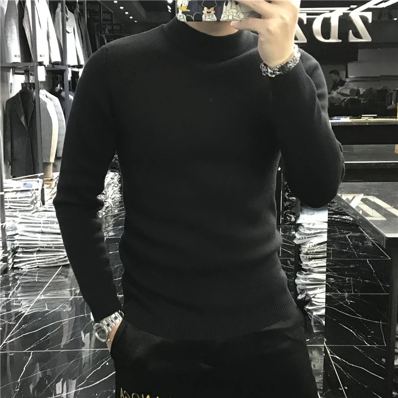 秋冬季时尚简约圆领针织衫毛衣