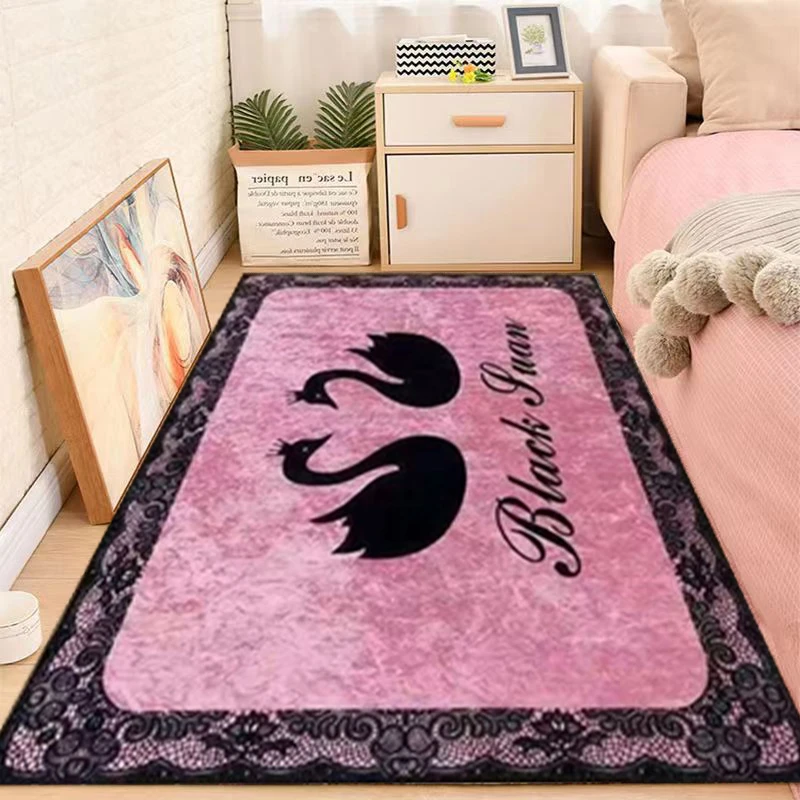 卧室床边满铺少女地垫飘窗地毯机洗水洗可定制金钻绒天鹅