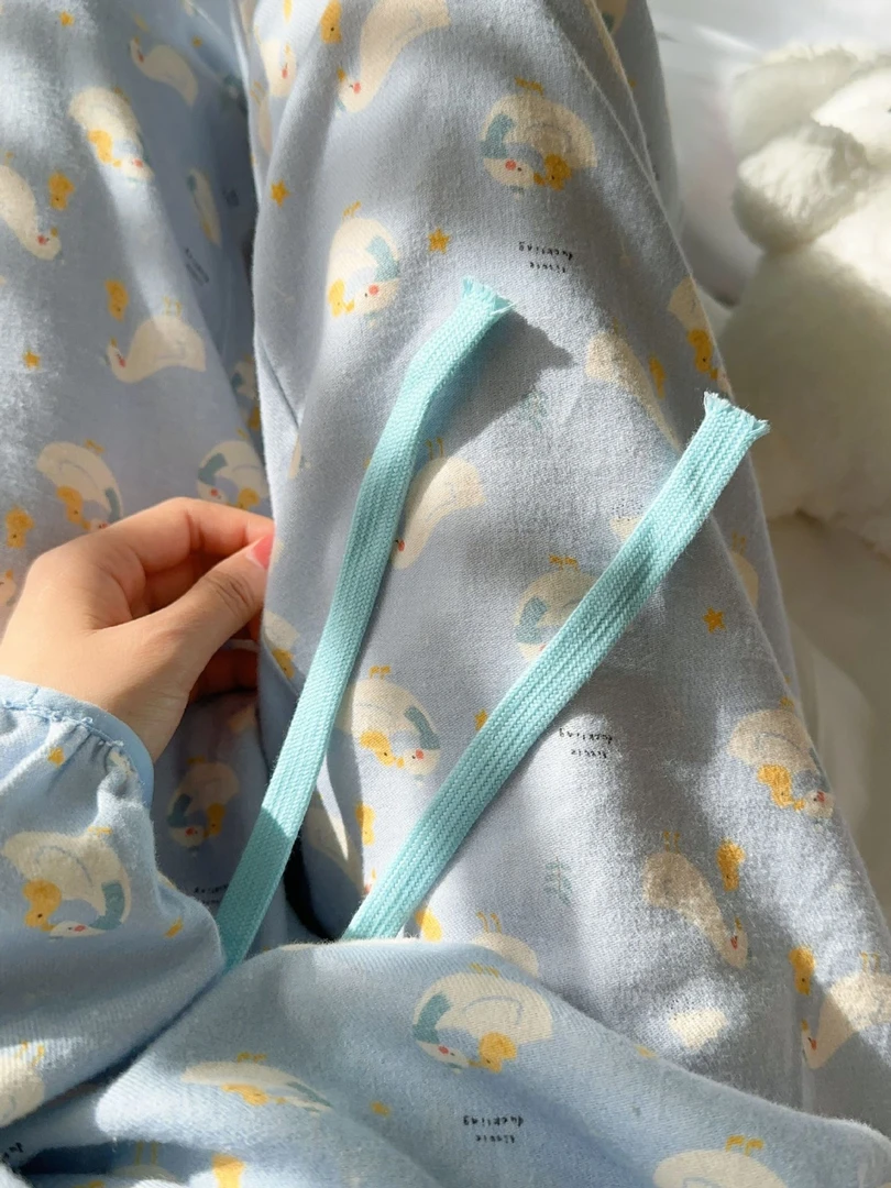 秋冬新款卡通磨毛家居裤睡裤ins风韩版休闲宽松长裤