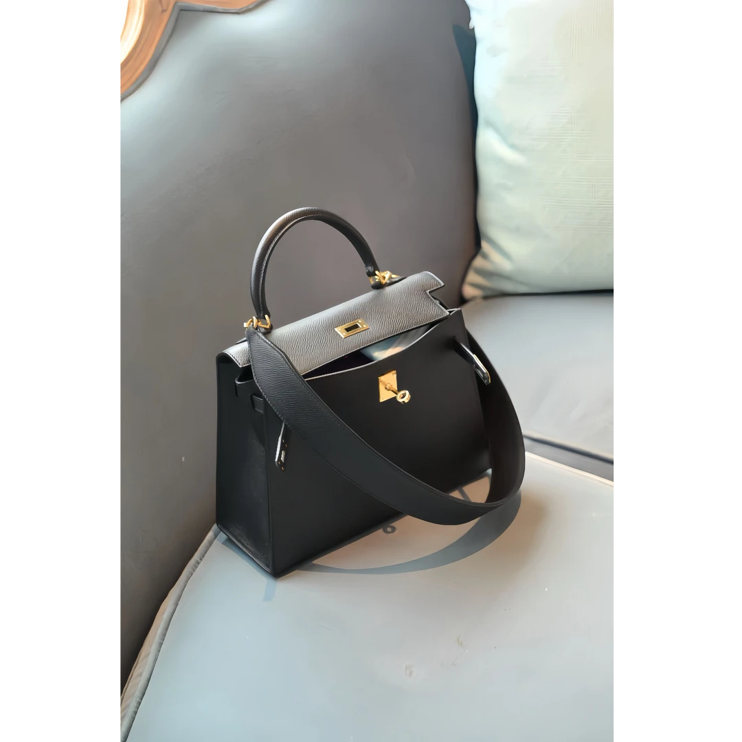 单肩腋下包秋冬高级感百搭黑色真皮女士包包宽肩带时尚轻奢手提包