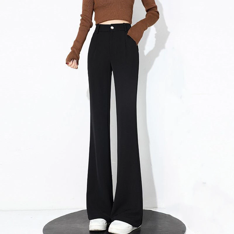 微喇裤女2025秋季新款高腰显瘦微喇叭裤时尚百搭休闲微喇西装裤子