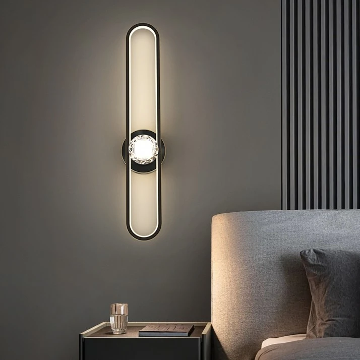 现代轻奢全铜壁灯卧室床头极简创意酒店壁灯别墅走廊客厅背景墙灯