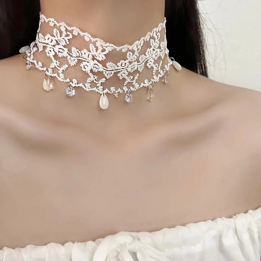 合金布艺项链 灰尘邓邓 气质手工时尚超仙项链 D24S2467