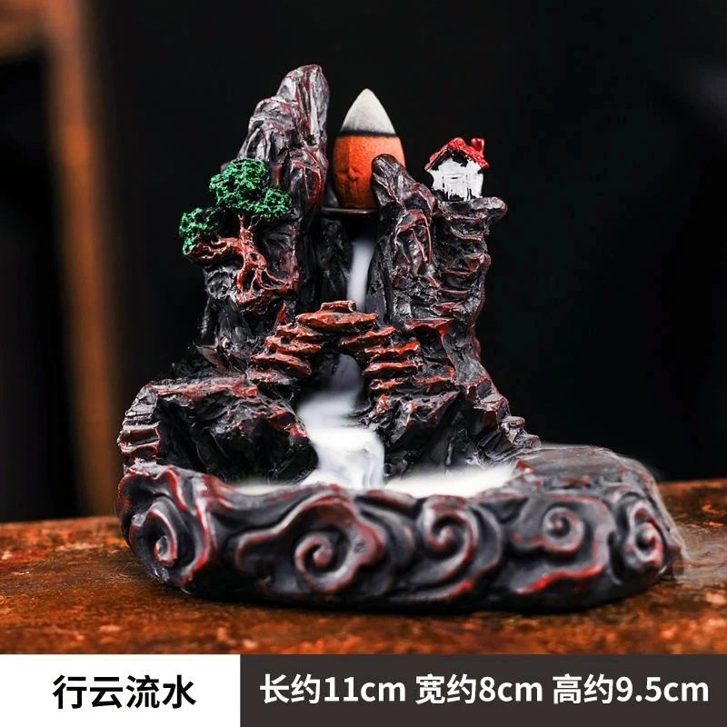 檀香倒流香炉家用香薰持久留香室内熏香厕所除臭行云流水香炉摆件