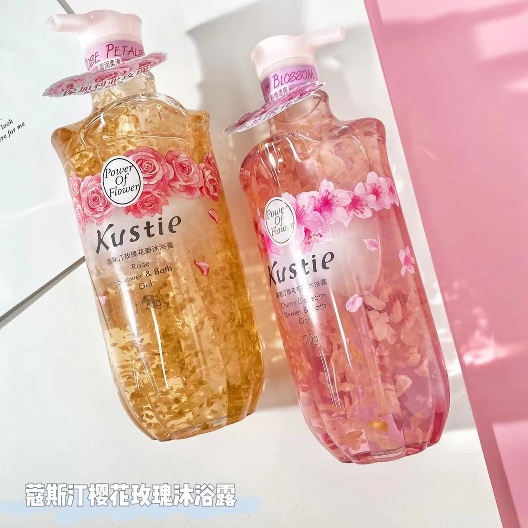 樱花玫瑰茉莉洋甘菊花瓣持久留香水嫩肤沐浴露滋润水润保湿
