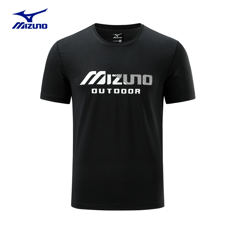 Mizuno/美津浓户外休闲冰丝短袖T恤男女士夏季弹力超薄半袖上衣服