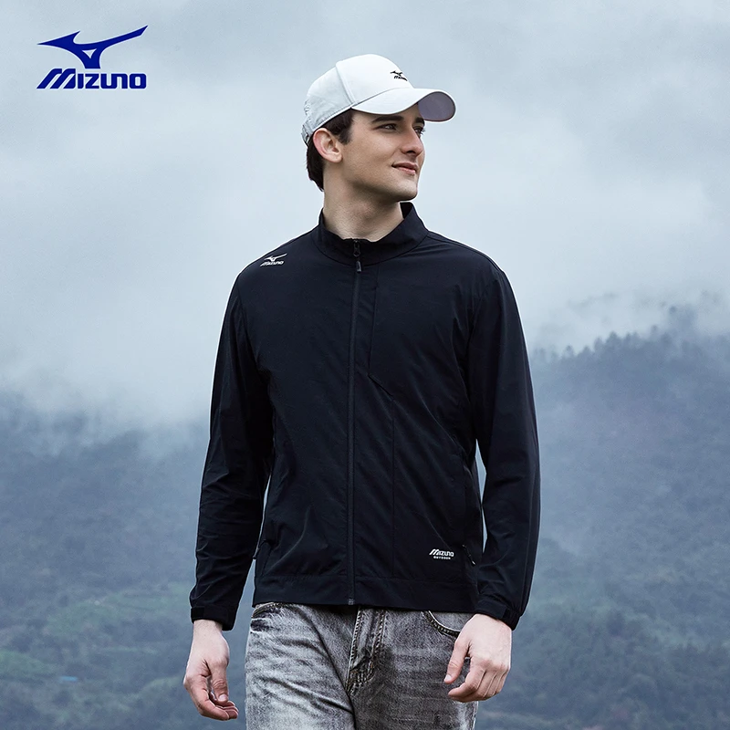 Mizuno/美津浓户外休闲弹力外套男士春秋季潮流冲锋登山防风衣服
