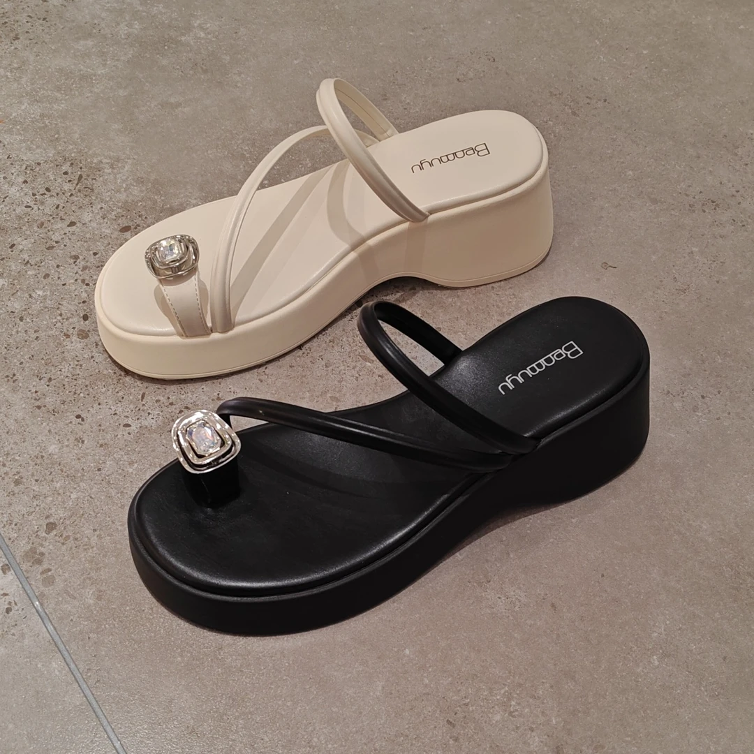 2024厚底拖鞋增高外穿