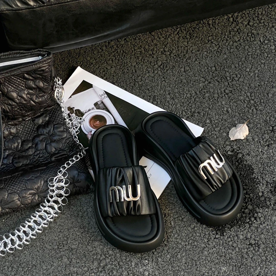 2024夏季 厚底松糕拖鞋