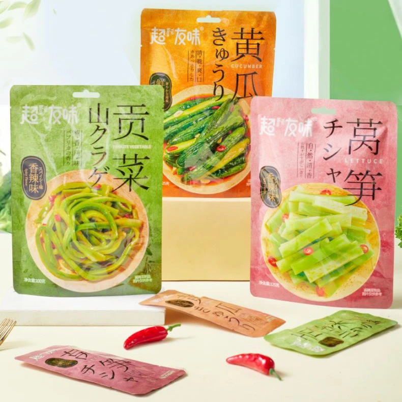 超友味贡菜黄瓜莴笋凉拌饭菜开袋即食独立包装网红休闲零食香辣