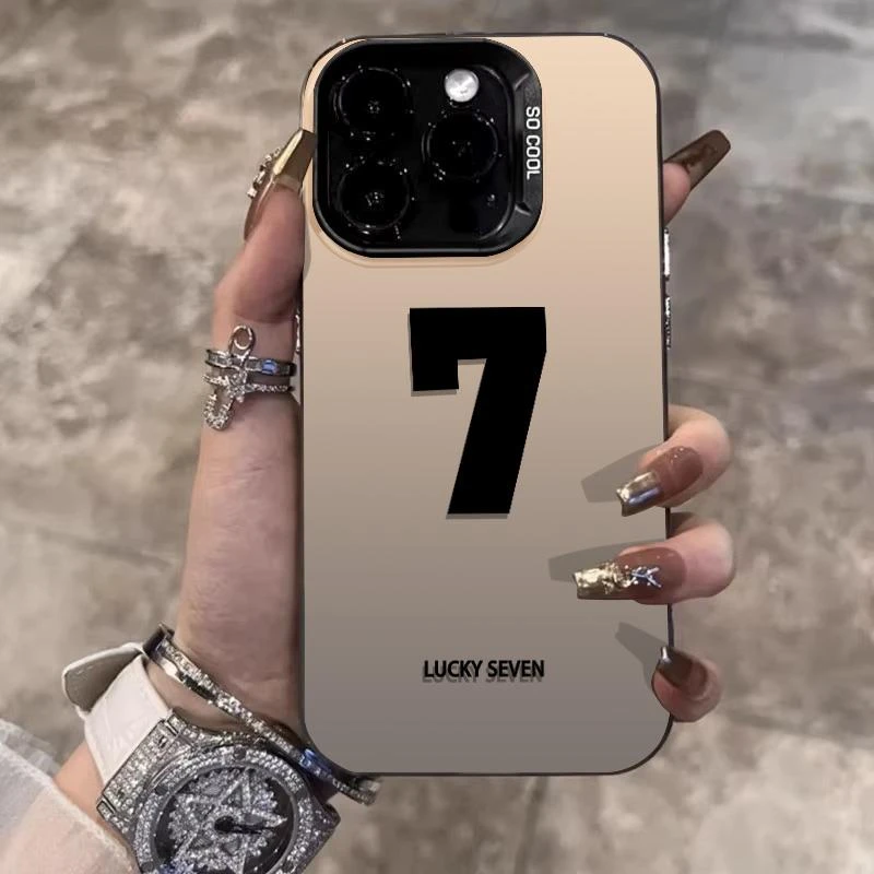 幸运数7适用苹果15新年手机保护壳iphone14plus新款15promax高级