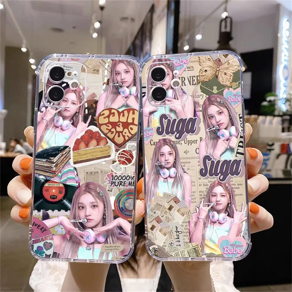GIDLE宋雨琦拼接ins风个性仙女学生苹果15手机保护壳iPhone15pro