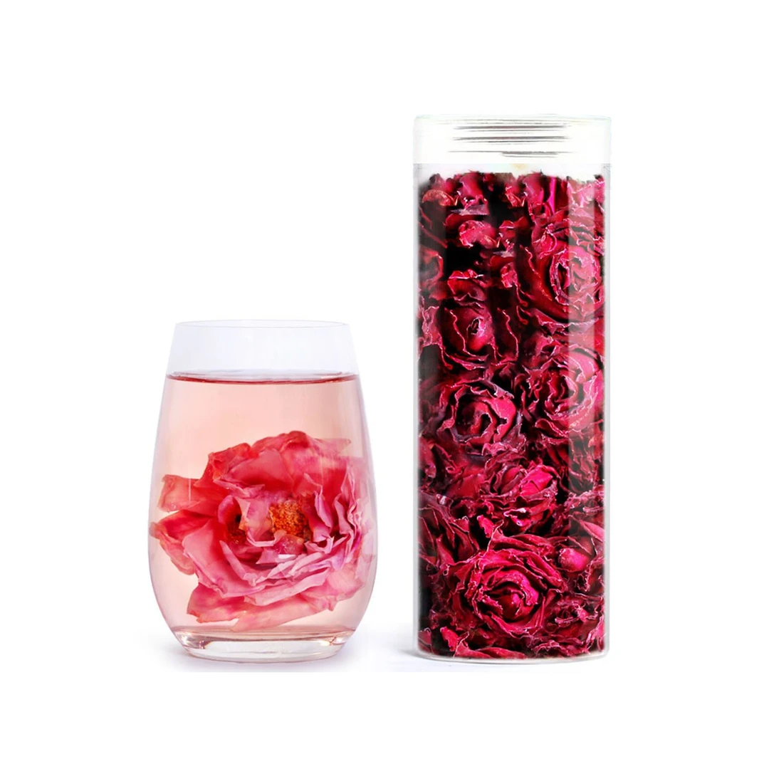 玫瑰花茶玫瑰花冠茶大朵墨红玫瑰平阴玫瑰金边玫瑰花草茶花青素