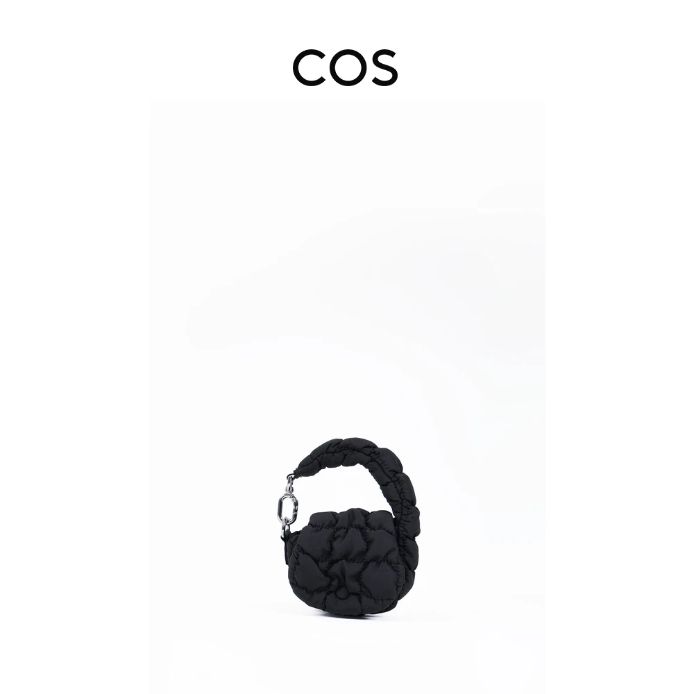 COS女士 绗缝纹理迷你云朵包挂件耳机包新品1235439001
