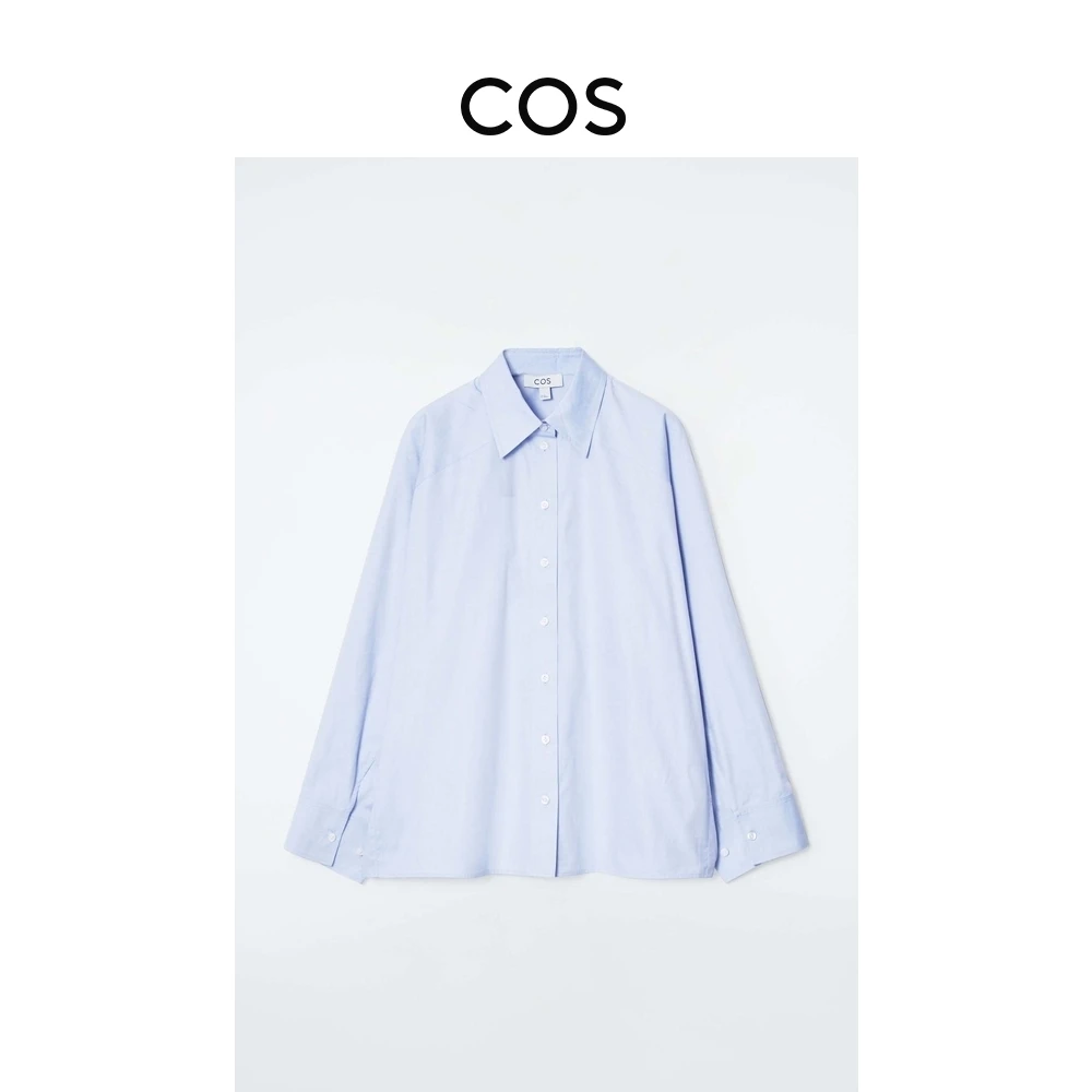 COS女装 休闲版型府绸插肩袖通勤衬衫新品1243116004