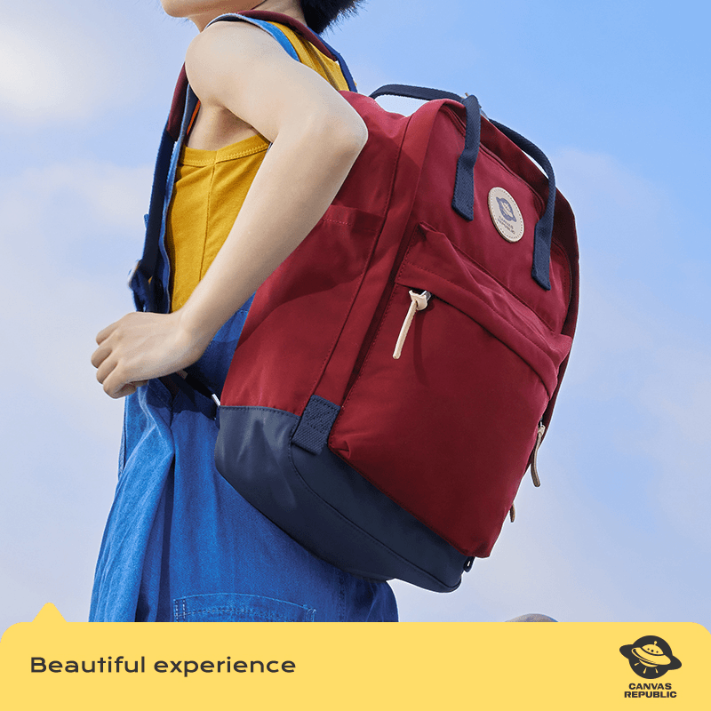 canvasrepublic帆布共和国小飞碟双肩包女电脑背包大容量耐脏书包