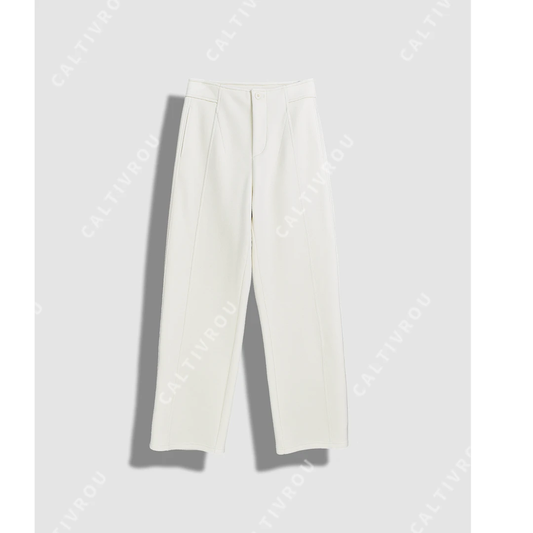 【荣荣】墨兰幽影~秋冬时尚百搭阔腿休闲裤-HK-K13976