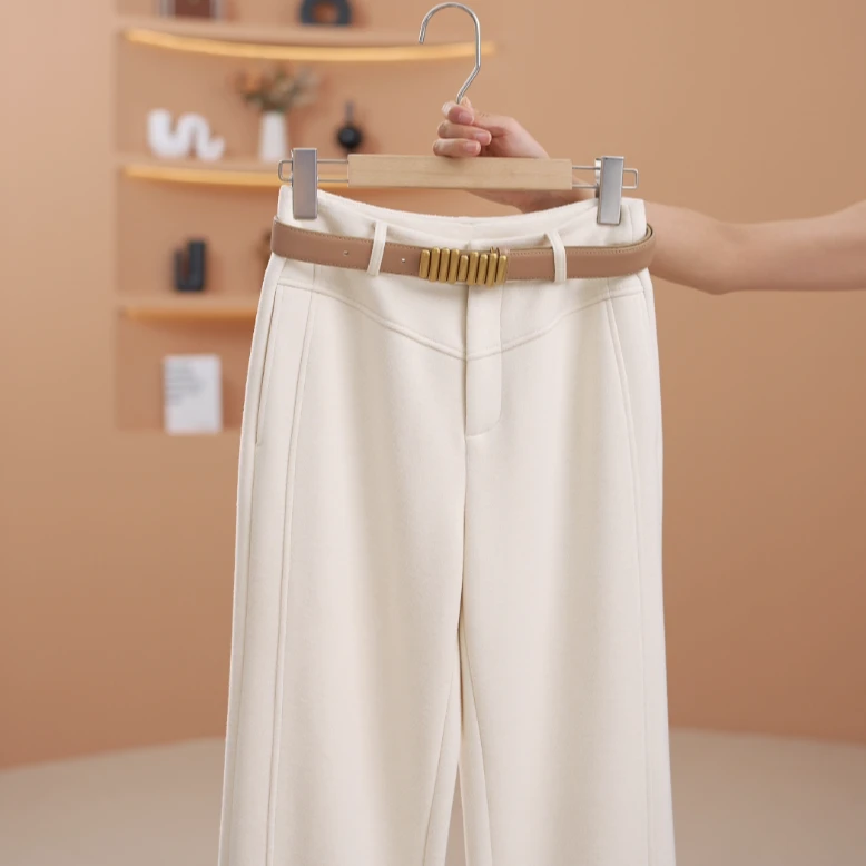 【荣荣】时髦经典休闲直筒裤【不带腰带】-K7221