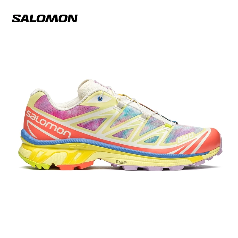 salomon萨洛蒙联名户外运动休闲鞋潮流时尚XT-6 MOUNTAIN鳶尾花黄
