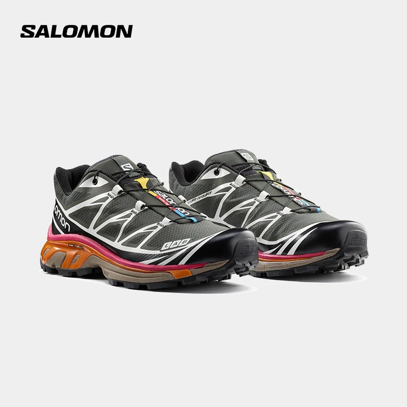 salomon萨洛蒙男女跑步鞋户外休闲复古机能潮鞋XT-6赤炼黑颜