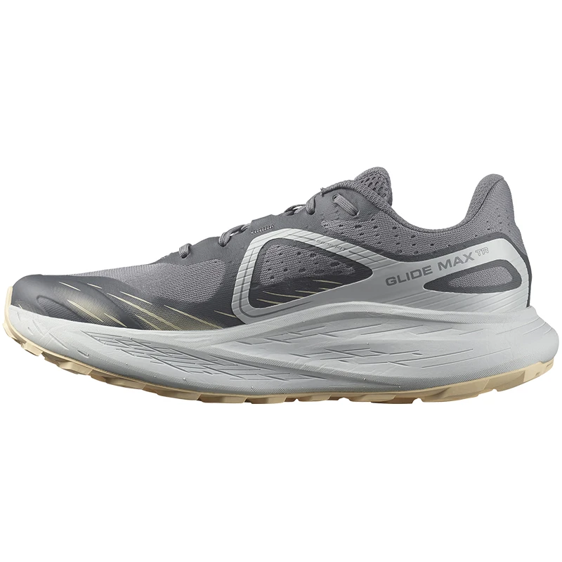 salomon萨洛蒙越野跑鞋灰色春夏防滑GLIDE MAX TR