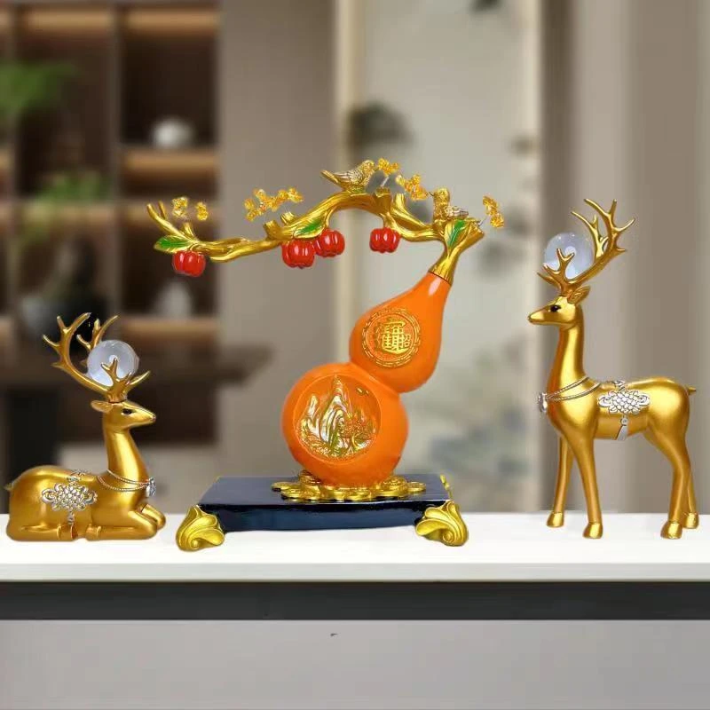 新中式葫芦工艺品装饰家居办公桌酒柜玄关电视柜招财开业礼物摆件