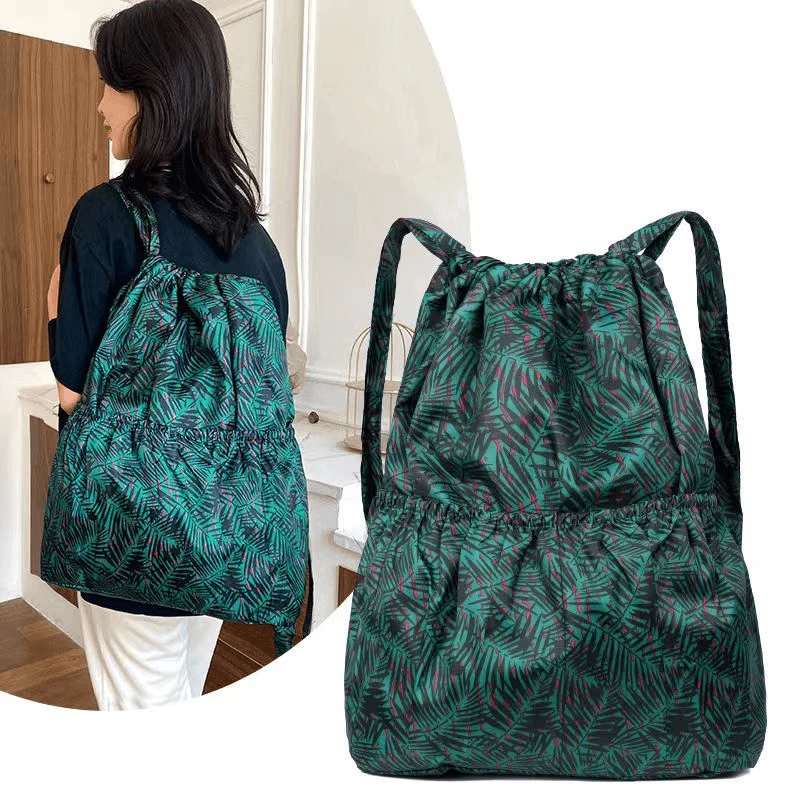 大容量抽绳折叠轻便旅行运动简易背包双肩包防水超轻健身拉绳百搭