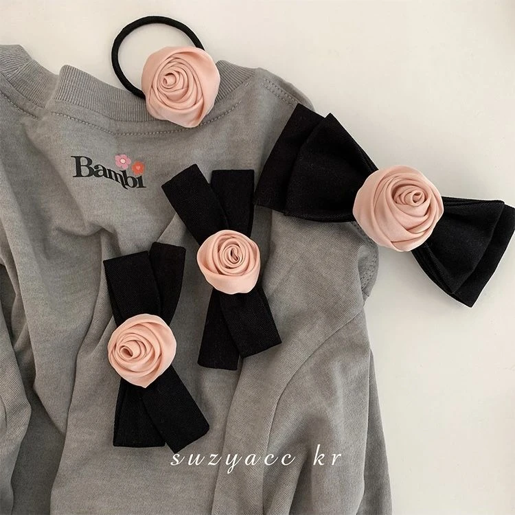 日系小众blackpink少女花朵发饰百搭设计高级感侧边夹